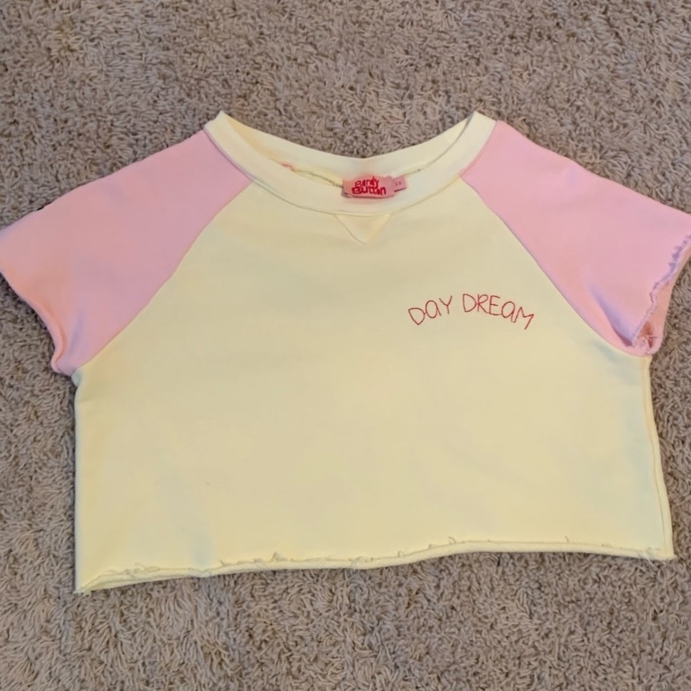 Bandy Button cropped top Size 8/9